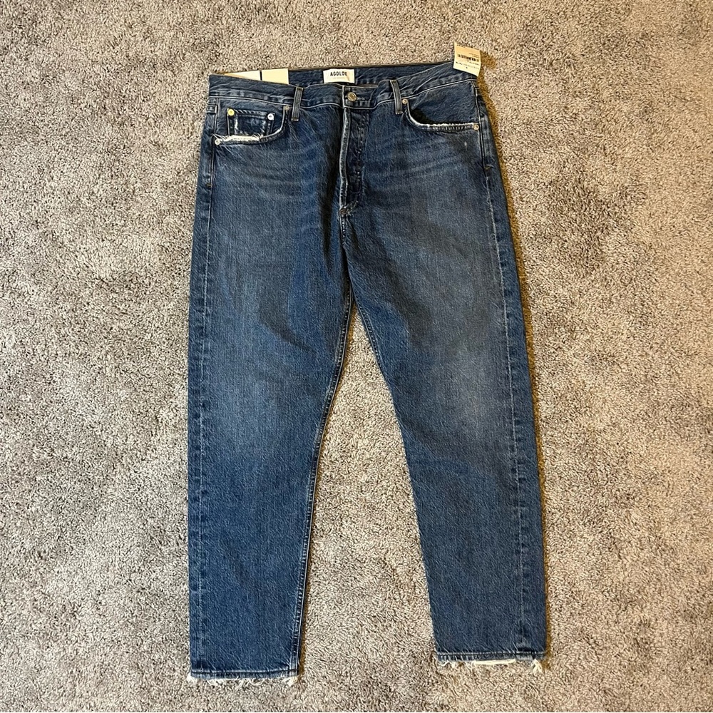 AGOLDE JAMIE HIGH RISE ‘Blue’ JEANS SIZE 32